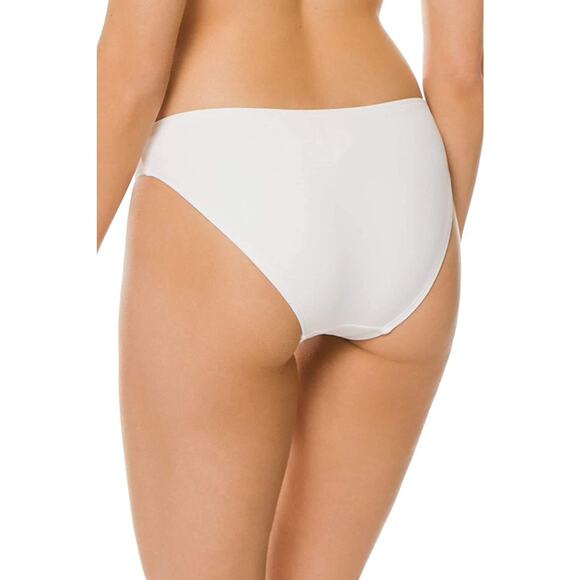Michael Michael Kors Iconic Solids Classic Bikini Bottoms White Size L 10432 - Picture 2 of 2